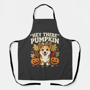 Corgi Halloween Hey There Pumpkin Design Apron