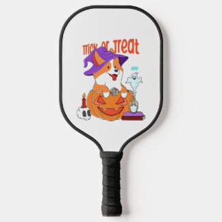 Corgi Halloween Pickleball Paddle