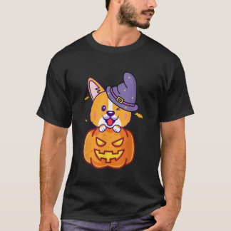 Corgi Halloween Pumpkin Costume For Women Men Kids T-Shirt