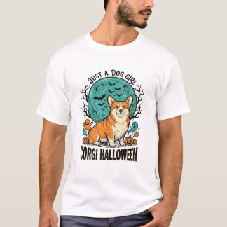 Corgi Halloween Shirt for Dog Loving Girls_1
