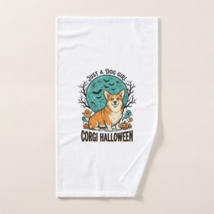 Corgi Halloween Shirt for Dog Loving Girls_1 Hand Towel