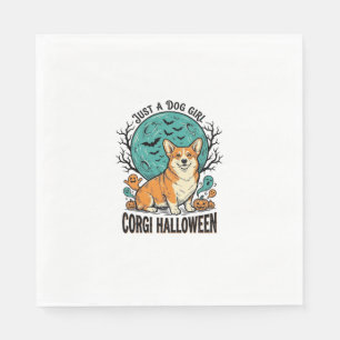 Corgi Halloween Shirt for Dog Loving Girls_1 Napkin