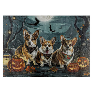Corgi Halloween Spooky Cutting Board
