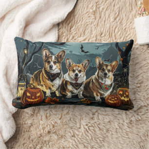 Corgi Halloween Spooky Lumbar Cushion