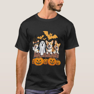 Corgi Halloween Trio Funny Spooky Dog Lover Outfit T-Shirt