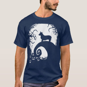 Corgi Halloween Under The Moonlight Spooky Dog Fun T-Shirt