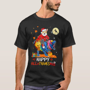Corgi Happy Hallothanksmas Halloween Thanksgiving T-Shirt