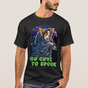 Corgi Happy Halloween Costume Grim Reaper T-Shirt