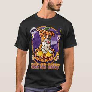 Corgi Happy Halloween Pumpkin Dog T-Shirt