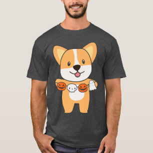 Corgi Happy Halloween Pumpkin Dogs Halloween308 T-Shirt
