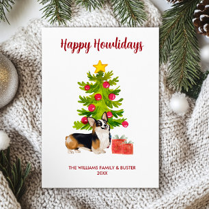 Corgi Happy Howlidays Card