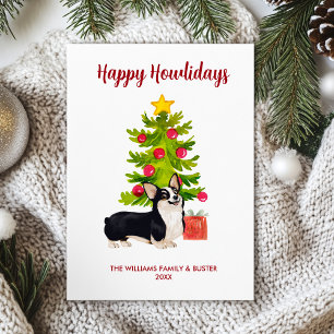 Corgi Happy Howlidays Card