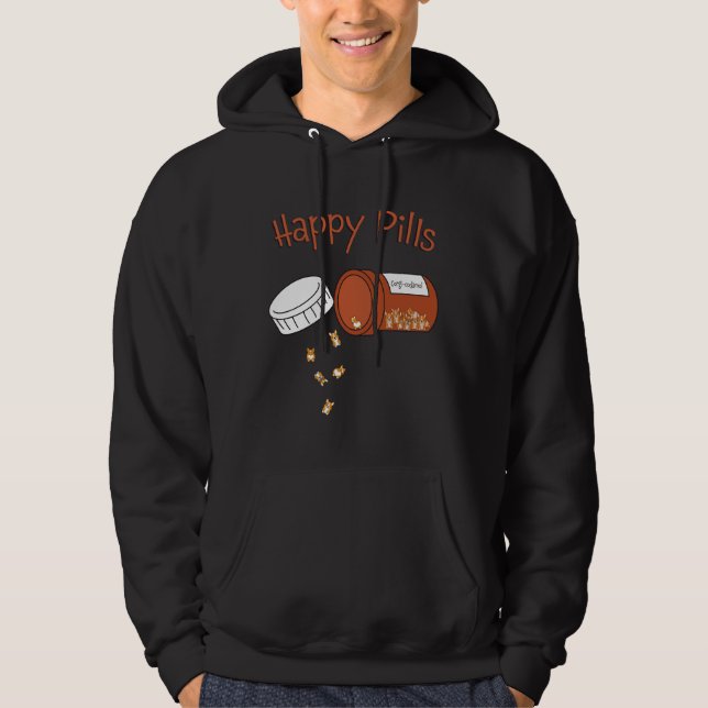 Corgi Happy Pills Hoodie (Front)