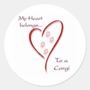 Corgi Heart Belongs - Sticker
