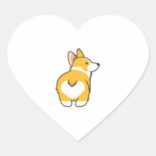 Corgi Heart Butt Sticker