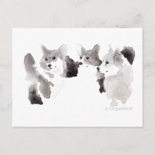Corgi-Hearted Postcard