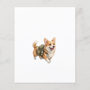 Corgi Hiking Adventure Watercolor Flyer