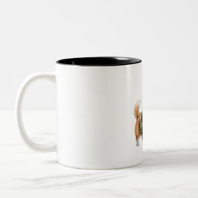 Corgi Hiking Adventure Watercolor Mug (Left)