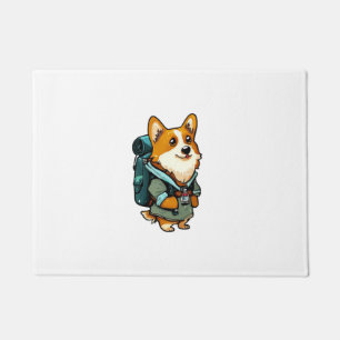 Corgi Hiking and Camping Doormat