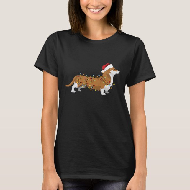 Corgi Holiday Christmas Light Essential T-Shirt (Front)