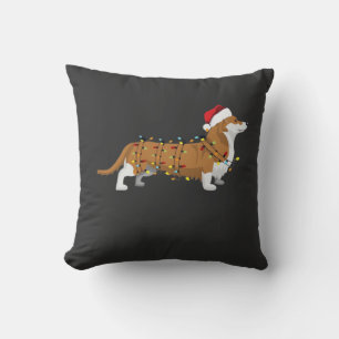 Corgi Holiday Christmas Light Essential T-Shirt Cushion