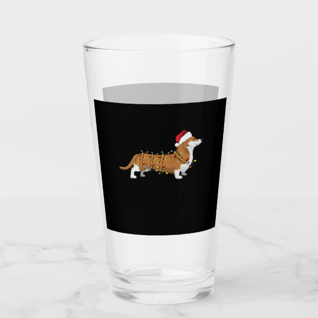 Corgi Holiday Christmas Light Essential T-Shirt Glass (Front)