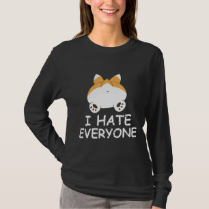 Corgi I Hate Everyone  For Dog T-Shirt