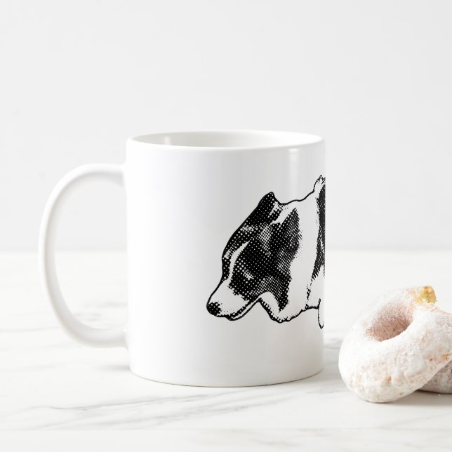 Corgi in dots of cheer coffee mug (With Donut)