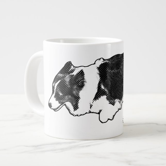 Corgi in dots of cheer large coffee mug (Front Left)