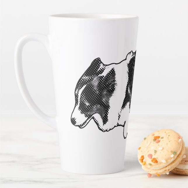 Corgi in dots of cheer latte mug (In Situ)