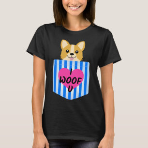 Corgi In Pocket Cute And Funny Dog T-Shirt