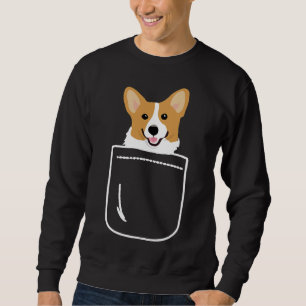 Corgi In Pocket Funny Cute Puppy Big Happy Smile Sweatshirt