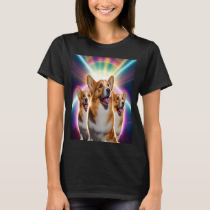 Corgi In Space With Doughnuts Cute Corgi Boys Girl T-Shirt