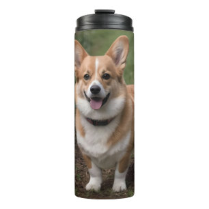 Corgi In The Pink Roses,  Thermal Tumbler