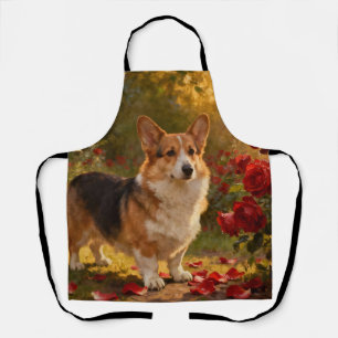 Corgi in the Roses V Apron