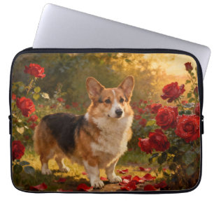 Corgi in the Roses V Laptop Sleeve
