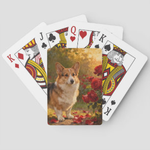 Corgi in the Roses V Playing Cards