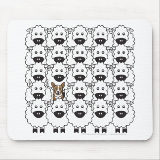 Corgi in the Sheep Mouse Pad