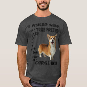 Corgi Inu Quote Mum Dad Print, Cute Corgi Shiba In T-Shirt