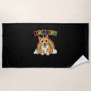 Corgi Item for Women & Girl Corgicorn T-Shirt Beach Towel