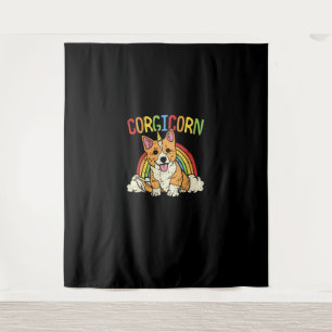 Corgi Item for Women & Girl Corgicorn T-Shirt Tapestry
