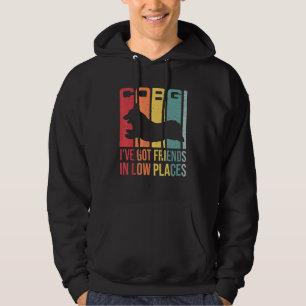 Corgi I've Got Friends In Low Place Vintage Dog Co Hoodie