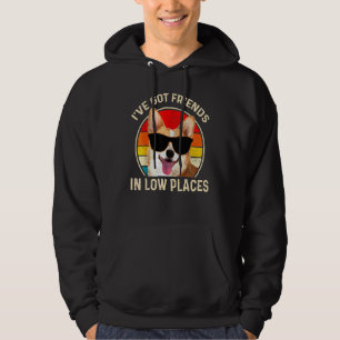 Corgi I've Got Friends In Low Place Vintage Dog Co Hoodie