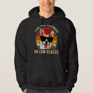 Corgi I've Got Friends In Low Place Vintage Dog Co Hoodie