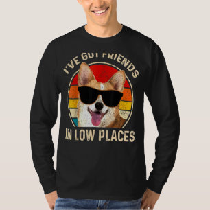 Corgi I've Got Friends In Low Place Vintage Dog Co T-Shirt