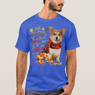 Corgi Just A Girl Who Loves Fall And Dogs  T-Shirt