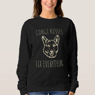 Corgi Kisses Fix Everything - Cute Dog Lover Sweatshirt