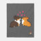 Corgi Kissing Fleece Blanket
