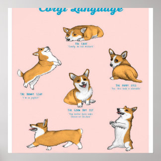 Corgi Language Print