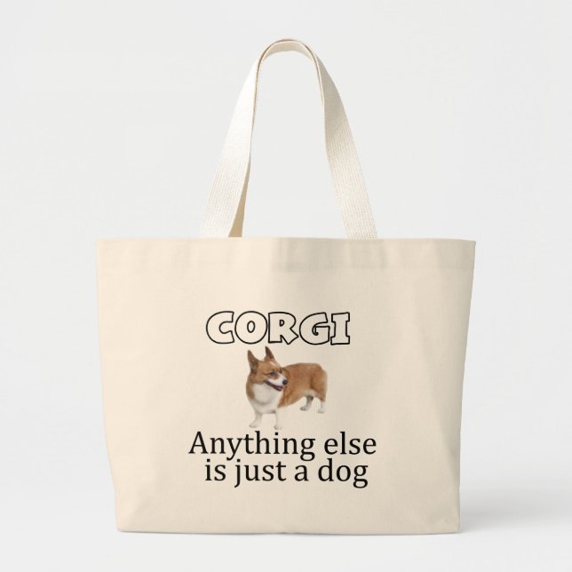 Corgi Large Tote Bag (Front)